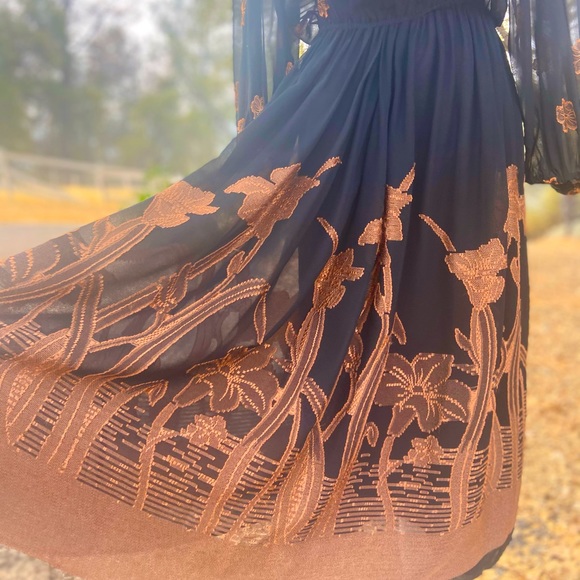 Vintage | Handmade Floral Chiffon Boho Dream Dress - Picture 5 of 16